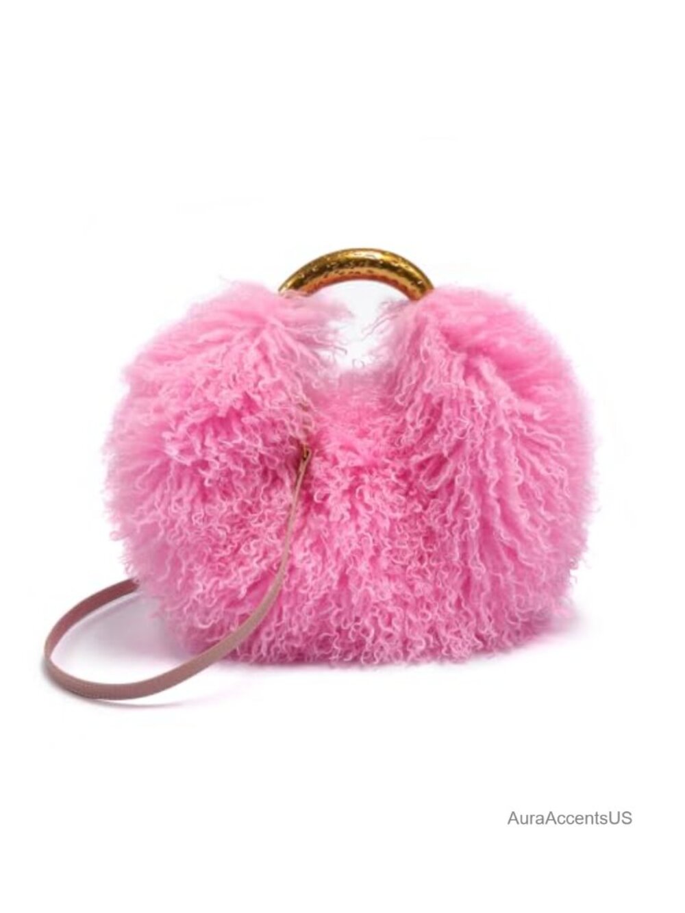 Faux Fur Crossbody Shoulder Bag Fluffy Fuzzy Hobo Purse Removable Strap